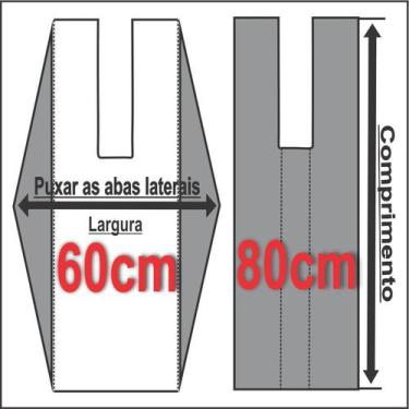 Imagem de Sacola Plástica Virgem Branca 60X80 cm - Fd c/ 2,5kg - Super Reforçada
