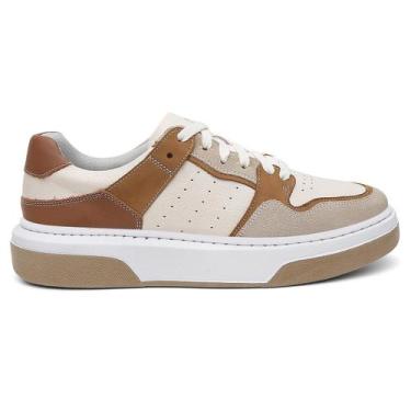 Imagem de Tênis Sola Alta Centuria Masculino Couro Bege - Centuria Calçados, 45