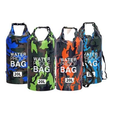 Imagem de Saco Impermeável Prova D'agua Water Bag Bolsa 20L Estampada Praia Pisc