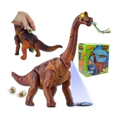 Imagem de Dinossauro Anda Bota Ovo Som Luz E Movimento Projetor Animal (Marron) 