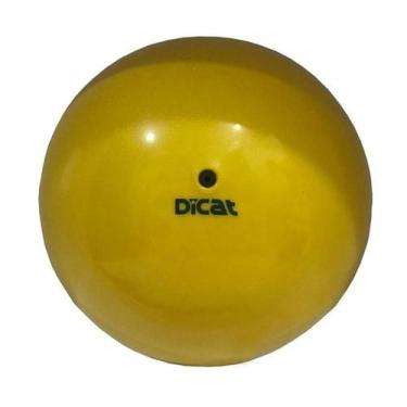 Imagem de Bola Glitter 300g 16cm Ginástica Rítmica Dicat Sports, Amarelo metaliz