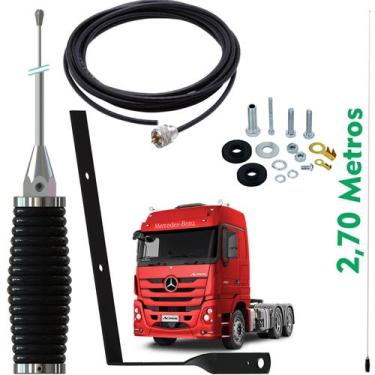 Imagem de Antena Móvel Px 1/4 De Onda Maria Mole Inox 2,70 metros AP6904 Suporte