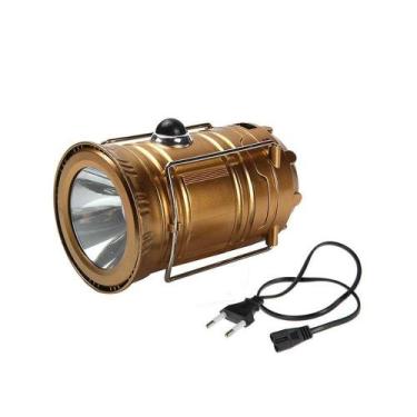 Imagem de Lampião Solar E Lanterna Led 2 Em 1 Recarregável Com Saída - King