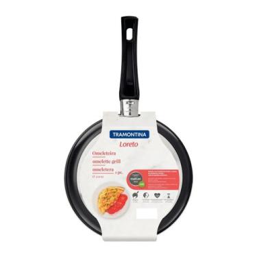 Imagem de Omeleteira Loreto Antiaderente Starflon Max 20cm Grafite Cabo Baquelit