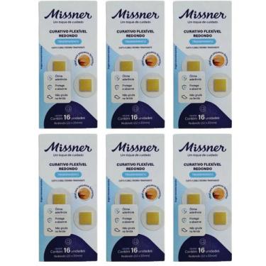 Imagem de Kit 6 Curativo Flexível Redondo Transparente 16Un - Missner