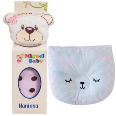 Imagem de Kit Naninha + Travesseiro Bebê Anatômico Apoio Cabeça - Enxovais Helo,