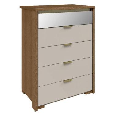 Imagem de Cômoda com 5 Gavetas Regência - Móveis Rimo, Jequitibá/OffWhite