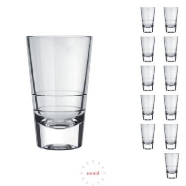 Imagem de Jogo 12 Copos 100ml Caninha Dose Redondo Tequila Whisky - NADIR FIGUER