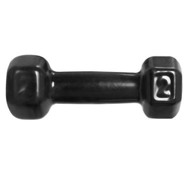 Imagem de Halter Sextavado Emborrachado 2kgs Musculação Academia Casa - 1 Fit