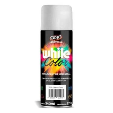 Imagem de Tinta Spray White Color Uso Geral Branco Fosco 340ml - Orbi
