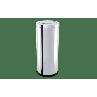 Imagem de Lixeira com Tampa Basculante Brinox Decorline 28,17 L - Ø 25x60cm Aço 