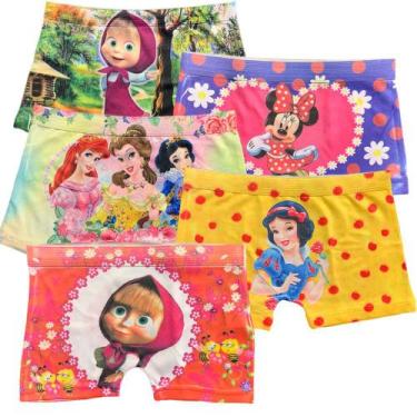 Imagem de Kit 5 Calcinha Infantil Boxer Fristyle Personagens Menina Em Microfibr