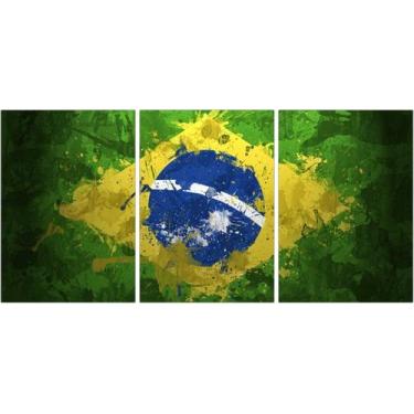 Imagem de Quadro Decorativo Bandeira Do Brasil Países Decoração Quartos Sala P00
