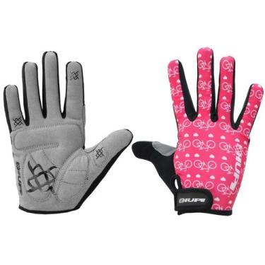 Imagem de Luva HUPI Dedo Longo Love Bike Rosa, G, Rosa