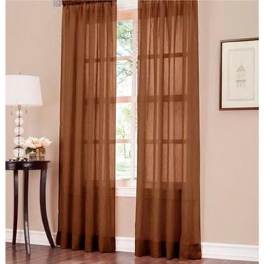 Imagem de Cortina Voil 8,mx2,8m Sem Forro Trilho Suiço Quarto Ou Sala - Chrisney