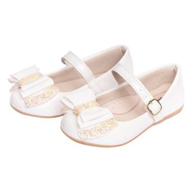 Imagem de Sapatilha Infantil Bailarina Menina Branca com laço  2017 - B2A KIDS, 