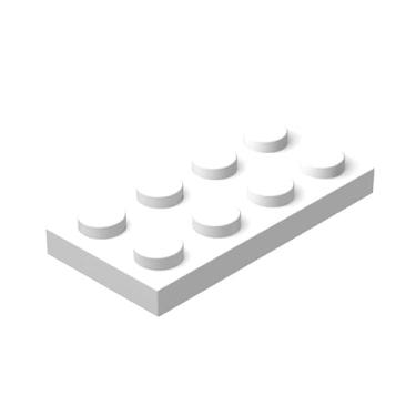 Imagem de Classic White Plates Bulk, White Plate 2x4, Building Plates Flat 100 Pcs, Compatible with Lego Parts and Pieces: 2x4 White Plates(Color: White)