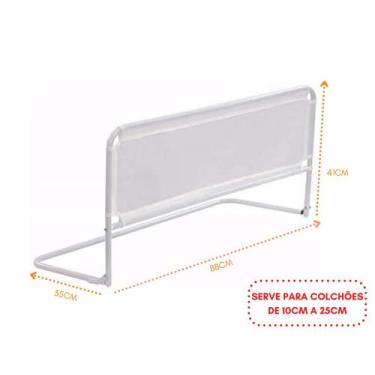 Imagem de Grade de proteção segurança p/ cama simples ii -criança e idoso - nino