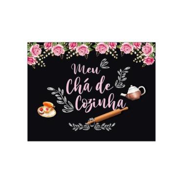 Imagem de Painel de Festa Horizontal 1,55 X 1,20 - Meu Chá de Cozinha Floral 002