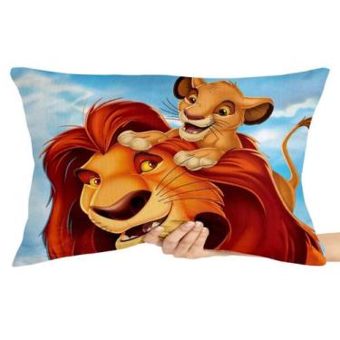 Imagem de Capa Travesseiro fronha com ziper 50x70  Mufasa e Simba - Empório Dutr