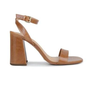 Imagem de Sandália Feminina Cecconello Salto Alto Couro Marrom 2539003-Feminino