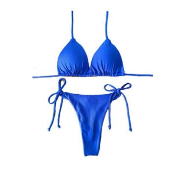 Imagem de Conjunto de biquíni cortininha com bojo Biquíni fio dental - DE UMA MA