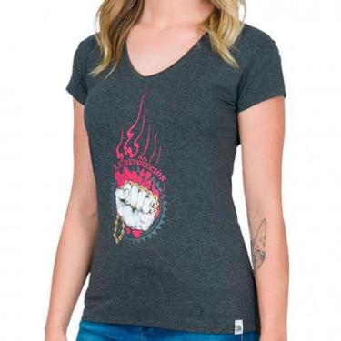 Imagem de Camiseta Feminina Bike&Nuts La Resistance, P, Cinza