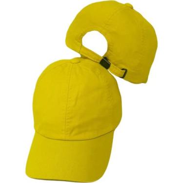 Imagem de Boné Amarelo Canário Sem Estampa Uniforme Sarja Bordar Personalizar Fi