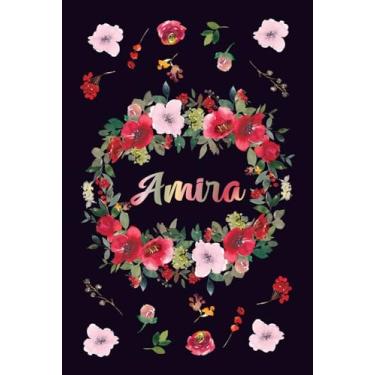 Imagem de INDIVIDUELLES JOURNAL FÜR AMIRA: Schöne Personalisierte Mädchen & Frauen Namen Geschenkideen - Notizbuch A5 liniert