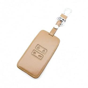 Imagem de CSHU Couro 4 Botões Car Key Case Cover Chaveiro Ring Key Bag, apto para Renault Talisman Captur Card Koleos Clio Espace Megane Scenic 2016-2018, marrom