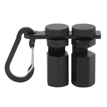 Imagem de Ferramenta de botão de calibre de escada de liga de alumínio para guia de corte de serra circular, layout de longarina de escada, gabarito de enquadramento; Compacto, Acabamento (Preto)