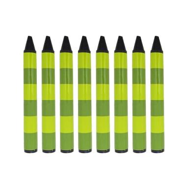 Imagem de ASVP Shop Giz de cera preto jumbo listrado - para seus cadernos Steve Josh Handy Dandy (Listrado Verde - Pacote com 8)