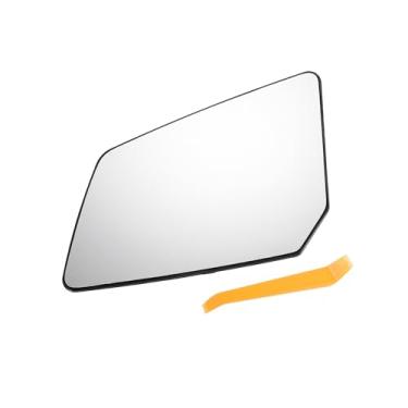 Imagem de A ABSOPRO Substituição de vidro retrovisor do lado esquerdo do motorista do carro com placa de suporte vidro branco aquecido para GMC Acadia para Saturn Outlook 07-10 para Chevrolet Traverse 2009-2016