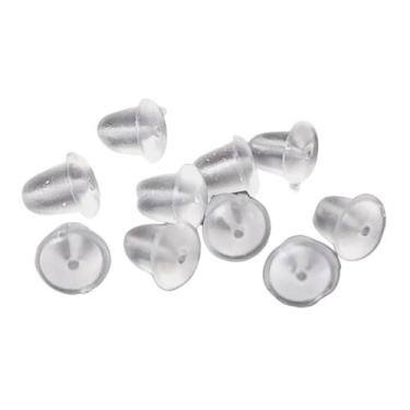 Imagem de Tarracha de brinco silicone tarrachinha pequena 10 unidades - DIVA E B