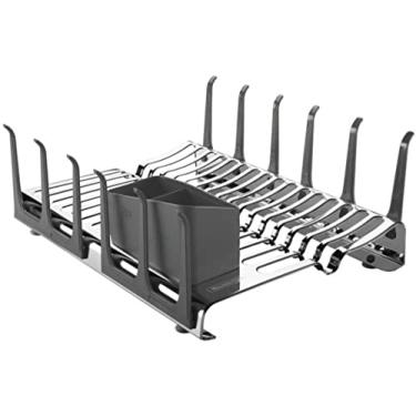 Imagem de Tramontina 61535530 Escorredor de Louça em Aço Inox com Secador de Copos e Porta Talheres, Grafite