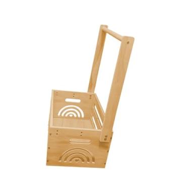 Imagem de Almencla Armário para chá de bebê, caixa de armazenamento para bebês, fácil de montar, cesta portátil de superfície lisa para brinquedos de recém-nascidos, Arco-íris