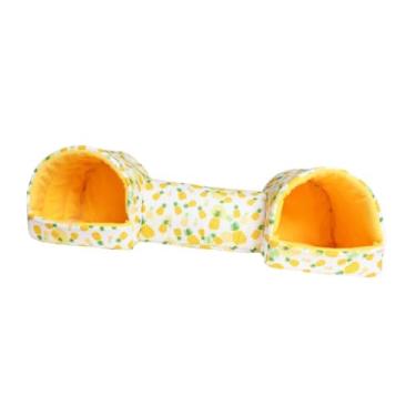 Imagem de IEUDNS Túnel de túnel de hamster porquinhos -da -índia túneis de túnel de túneis de brinquedo Toys Toys Hideaway de caverna lavável e respirável para gaiola, Abacaxi Amarelo