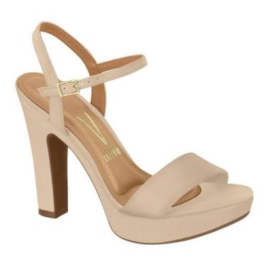 Imagem de Sandália Feminina Meia Pata Tira Única Pelica Vizzano, Bege, 36