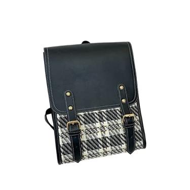 Imagem de Mochila Moda Feminina Bolsa de Viagem Feminina de Grande Capacidade Mochila Escolar Casual para Meninas(Black)