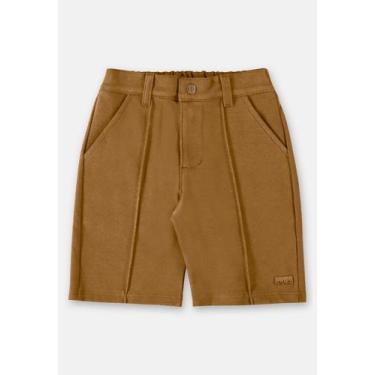 Imagem de Bermuda Básica Infantil para Menino Up Baby, Marrom, 10