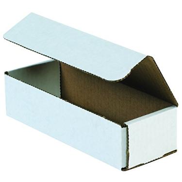 Imagem de Boxes Fast BFM832 Corrugated Cardboard Mailers, 8 x 3 x 2 Inches, Tuck Top One-Piece, Die-Cut Shipping Cartons, Medium White Mailing Boxes (Pack of 50)