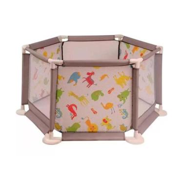 Imagem de Cercadinho Safari Baby Infantil com Tela Transpatente Styll - STLYLL
