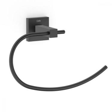 Imagem de Toalheiro Anel Elite Preto Matte Celite