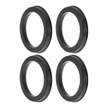 Imagem de INFINAUTO Anéis centralizados de cubo de roda de carro de 84,1 mm a 65,1 mm rodas de policarbonato preto eixo central amortecedor Hubrings 4 peças