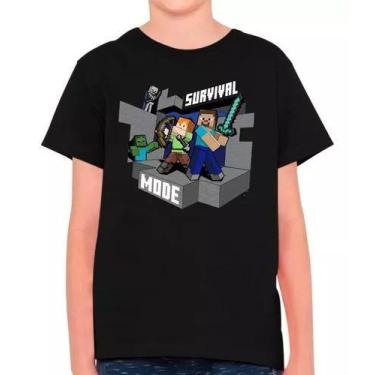 Imagem de Camisa Minecraft Jogo Filme Gamer Infantil E Masculina M13 100% Algodã