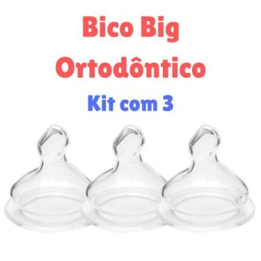 Imagem de Bico Big Mamadeira Grande Silicone Bico Ortodôntico Tamanho 2 - Tete