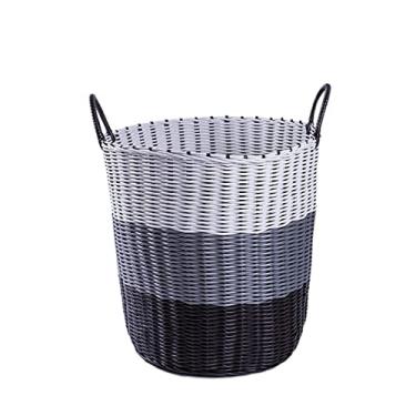 Imagem de Cestos de lavanderia, cestos de lavanderia, cesta organizadora de roupas de plástico dobrável, grande, suja, roupas, brinquedo, frutas, cesto de armazenamento portátil para casa (cor: 2)