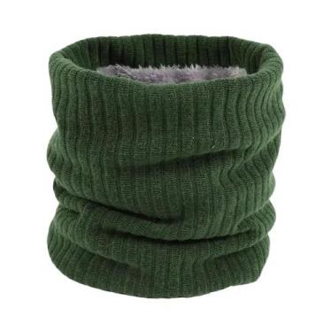 Imagem de Cachecol Forrado De Lã Térmica Unissex De Inverno À Prova De Vento Aqu