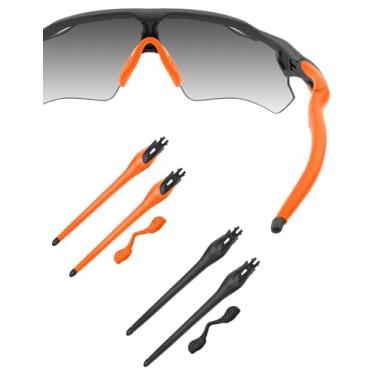 Imagem de HILEEN Óculos de sol pretos de substituição para óculos de sol Oakley Radar EV Path Pitch Advancer - preto + laranja