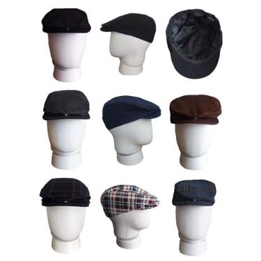 Imagem de Kit 10 Boinas Masculinas Italianas Em Algodão Com Forro E Botão - OGWR